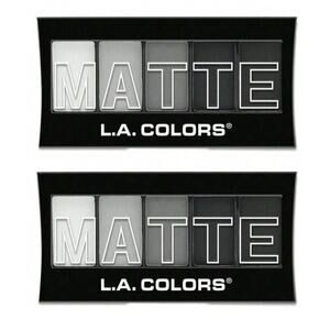L.A. Colors Matte Eyeshadow Palette, Black Lace (2) Packs